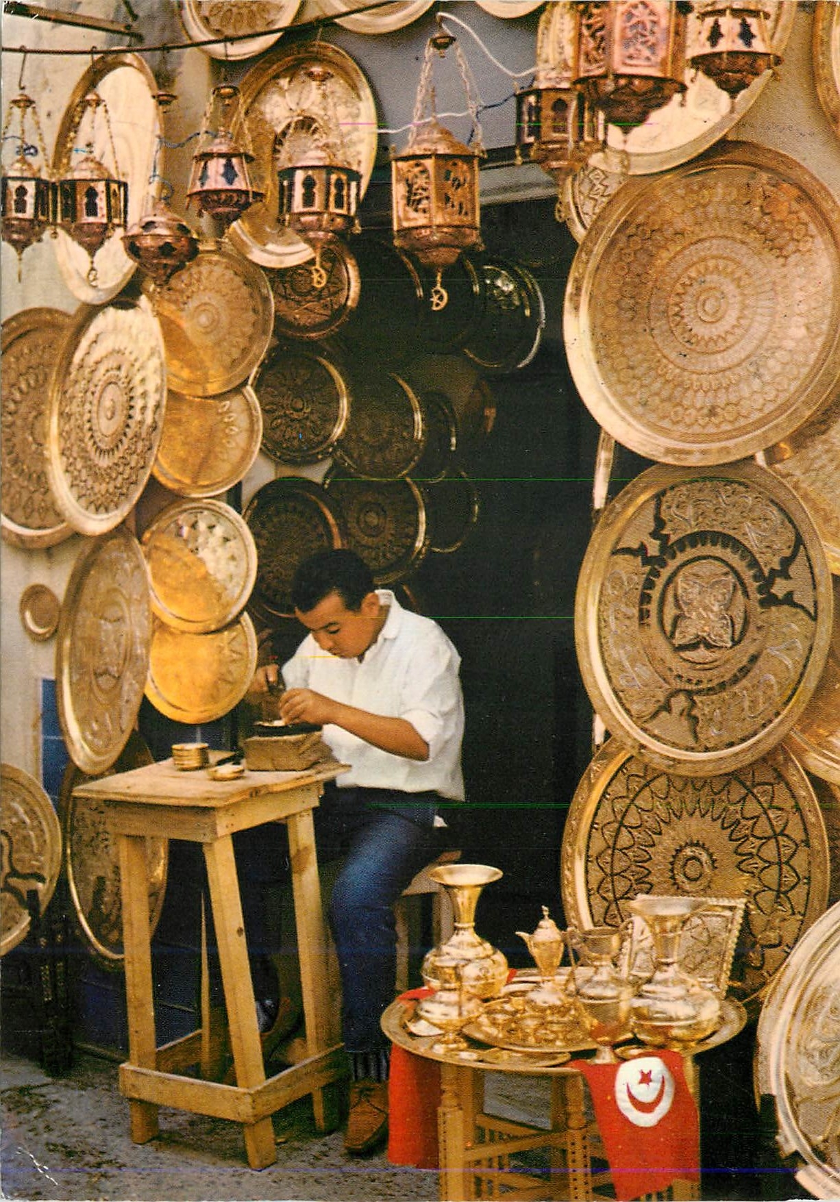 CPM Tunis Copper handicraftsman in the Souks