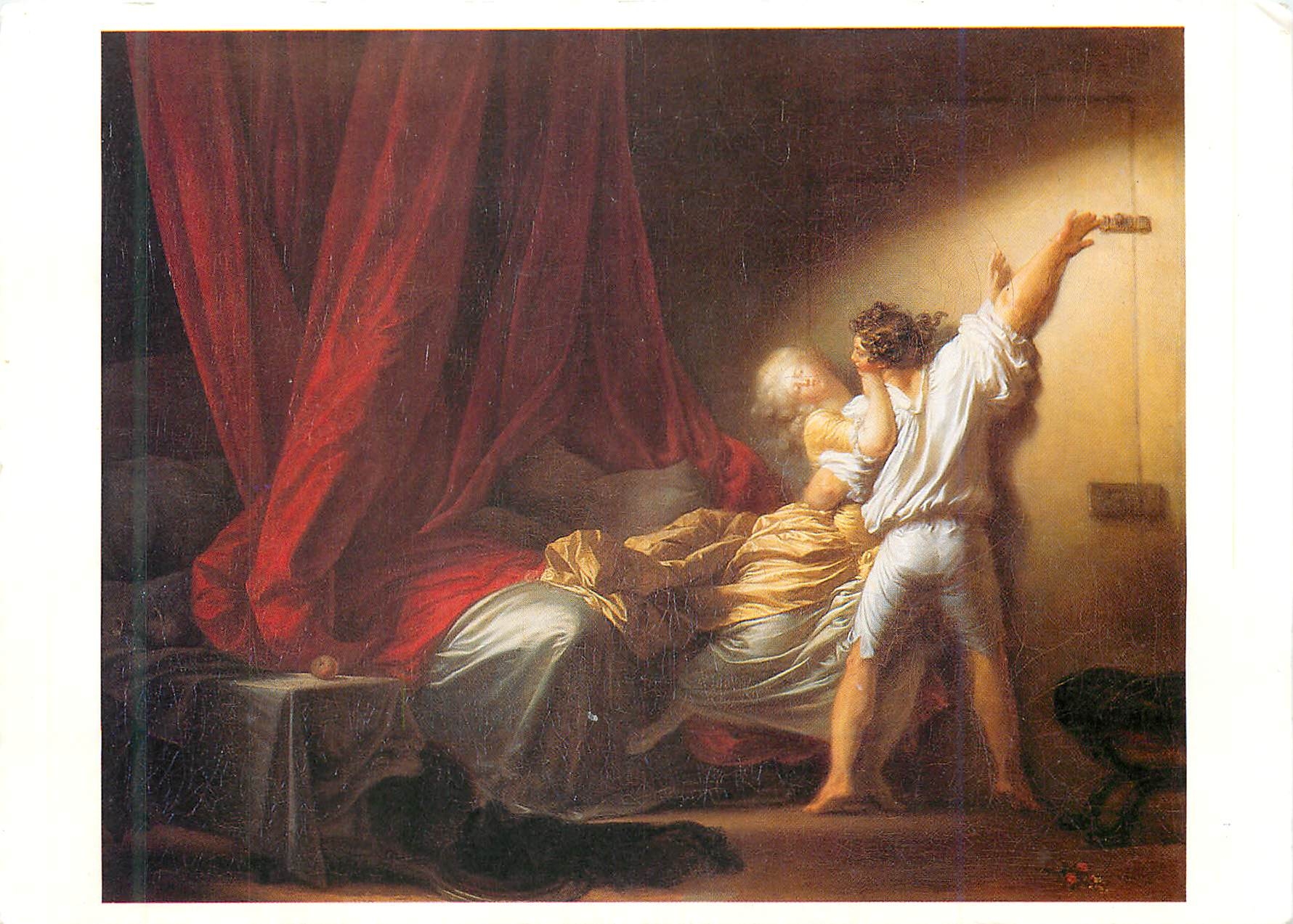 CPM Fragonard J H Le verrou Toile