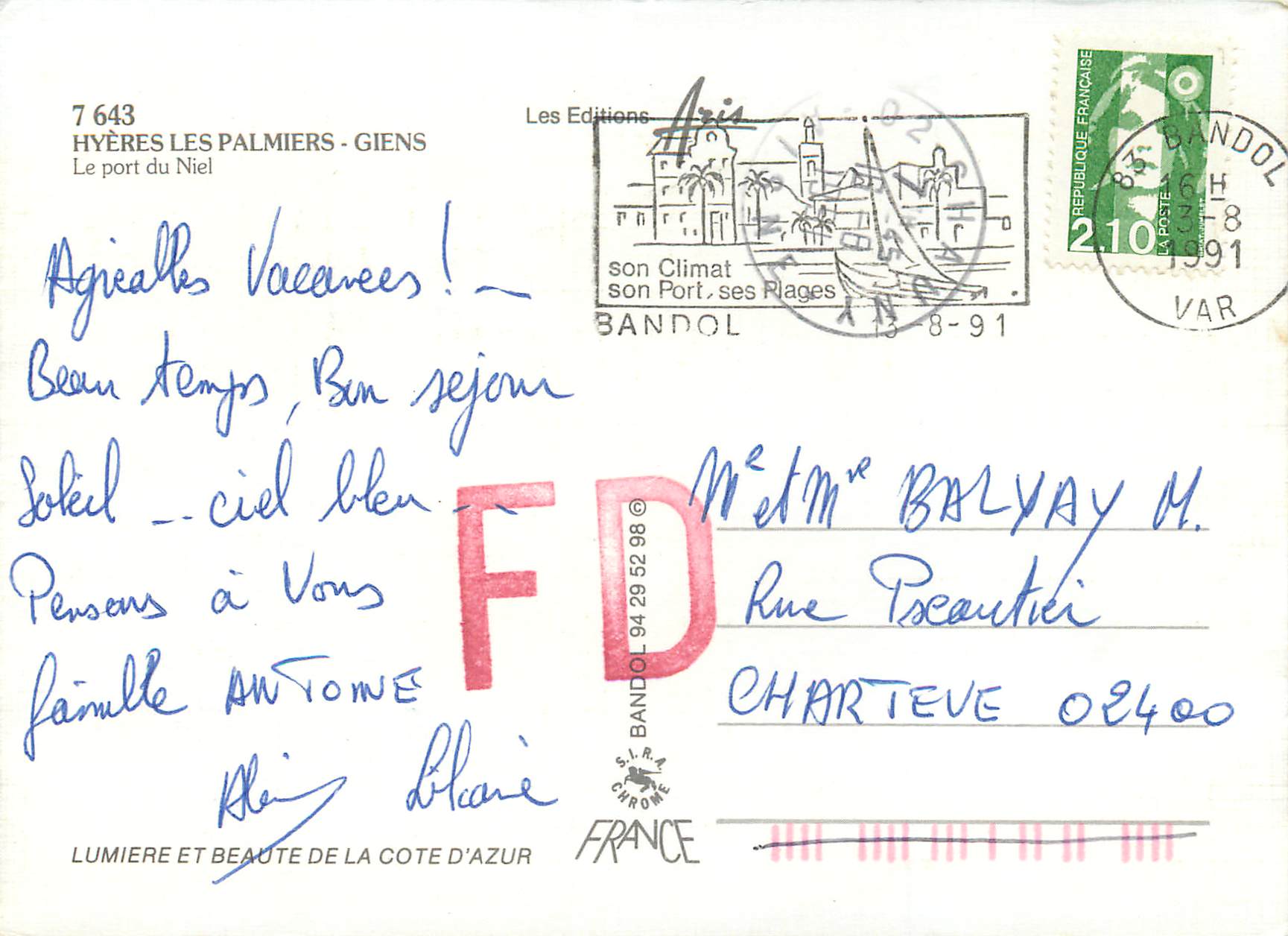 Port du Niel — Hyères-les-Palmiers - Giens — Les Editions Ais — Verso