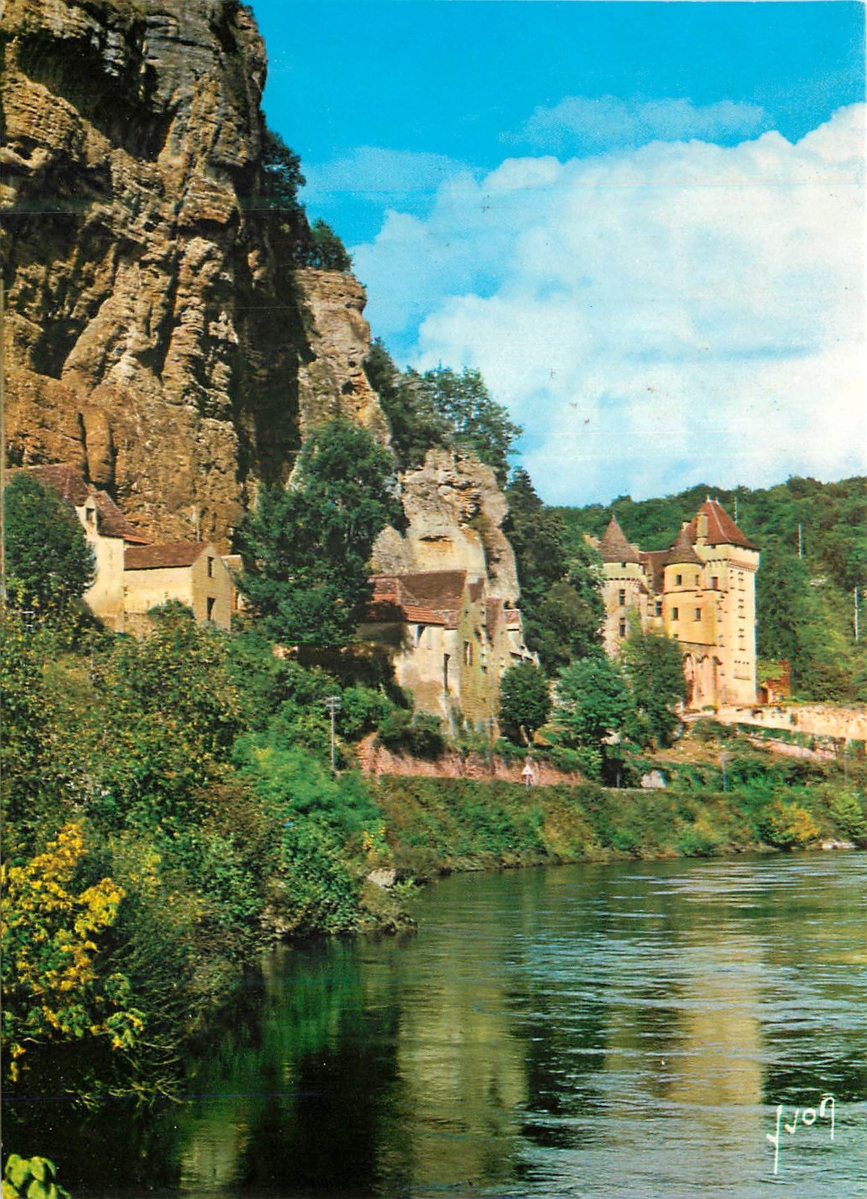 CPM Couleurs et Lumiere de France En Perigord Pays des Truffes et des Chateax La Roque Gageac Dordogne Le Chatea et les 