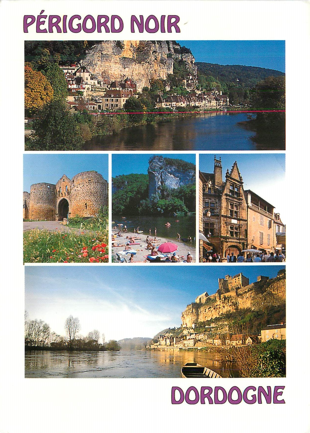 CPM Dordogne En Perigord Noir La Roque Gageac Domme Vitrac Sarlat Beynac