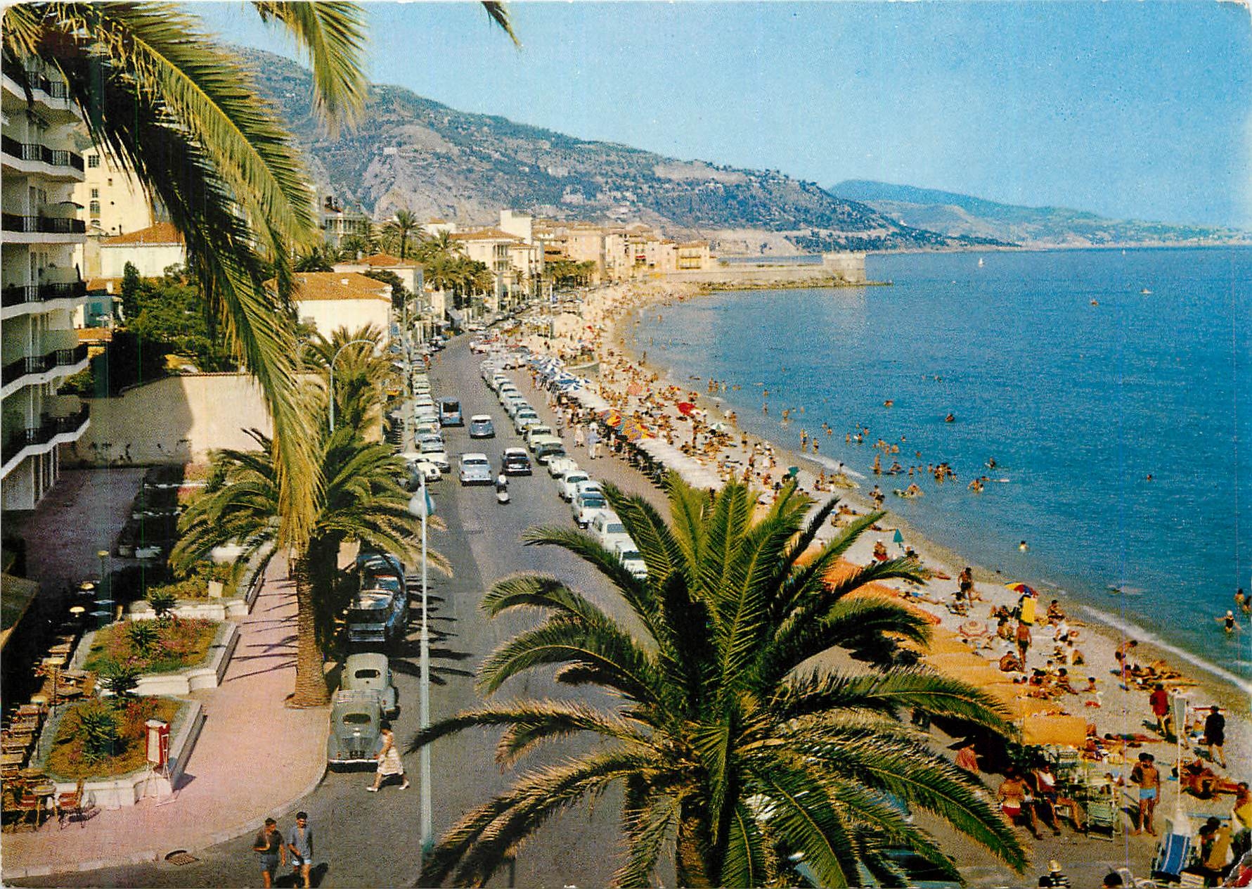 CPM Les Sites Merveilleux de la Cote d Azur Menton La Promenade et la Plage