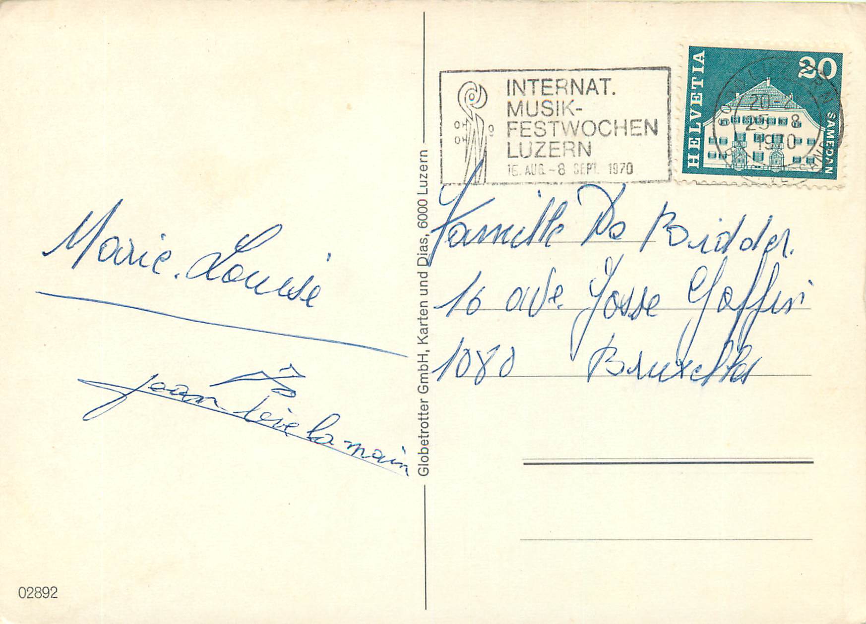 CPM Lucerne — Rückseite