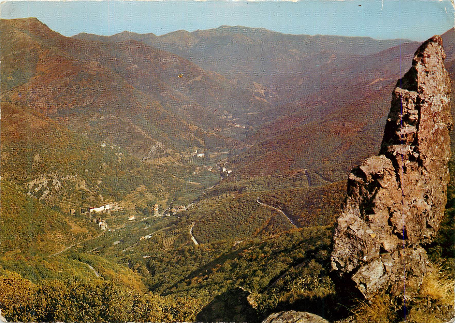CPM Massif de l Aigoual La Quille et les lacets dans la Vallee de Valleraugue
