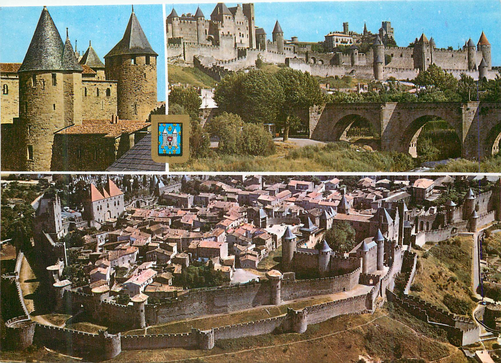 CPM Arts et Couleurs de L Aude Carcassonne Cite Historique xii au xiv e siecles