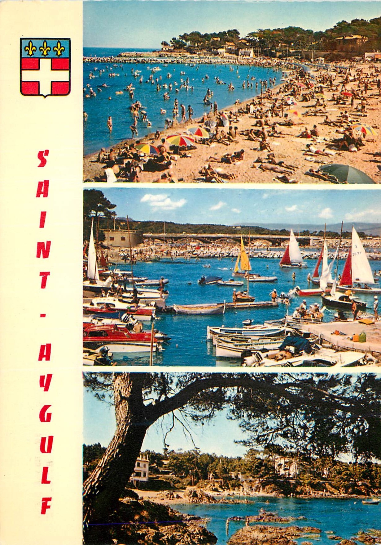 CPM La Cote d Azur Varoise Saint Aygulf Var La grande plage Le Port La Plage du Pebrier