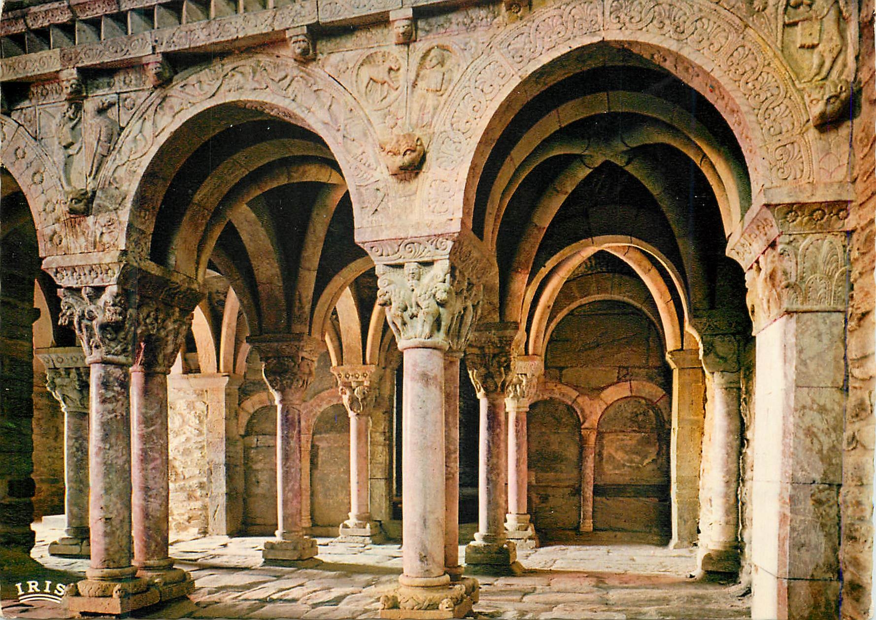 CPM En Roussillon Le prieure de Serrabone fonde au xi siecle la tribune de marbre xii siecle