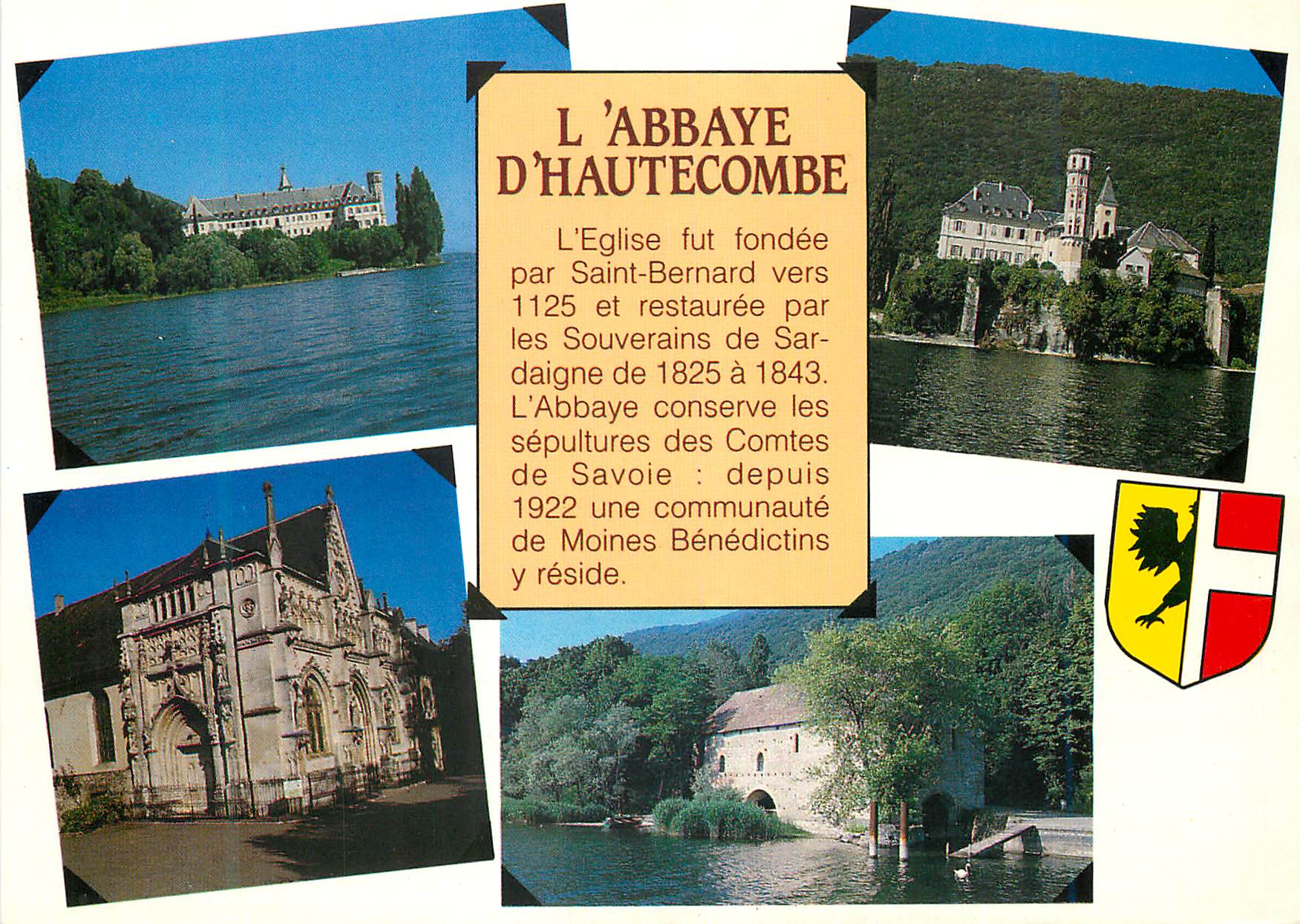 CPM Images de Chez Nous Sur les rives du Lac Bourget Savoie L Abbaye d Hautecombe La Facade sud