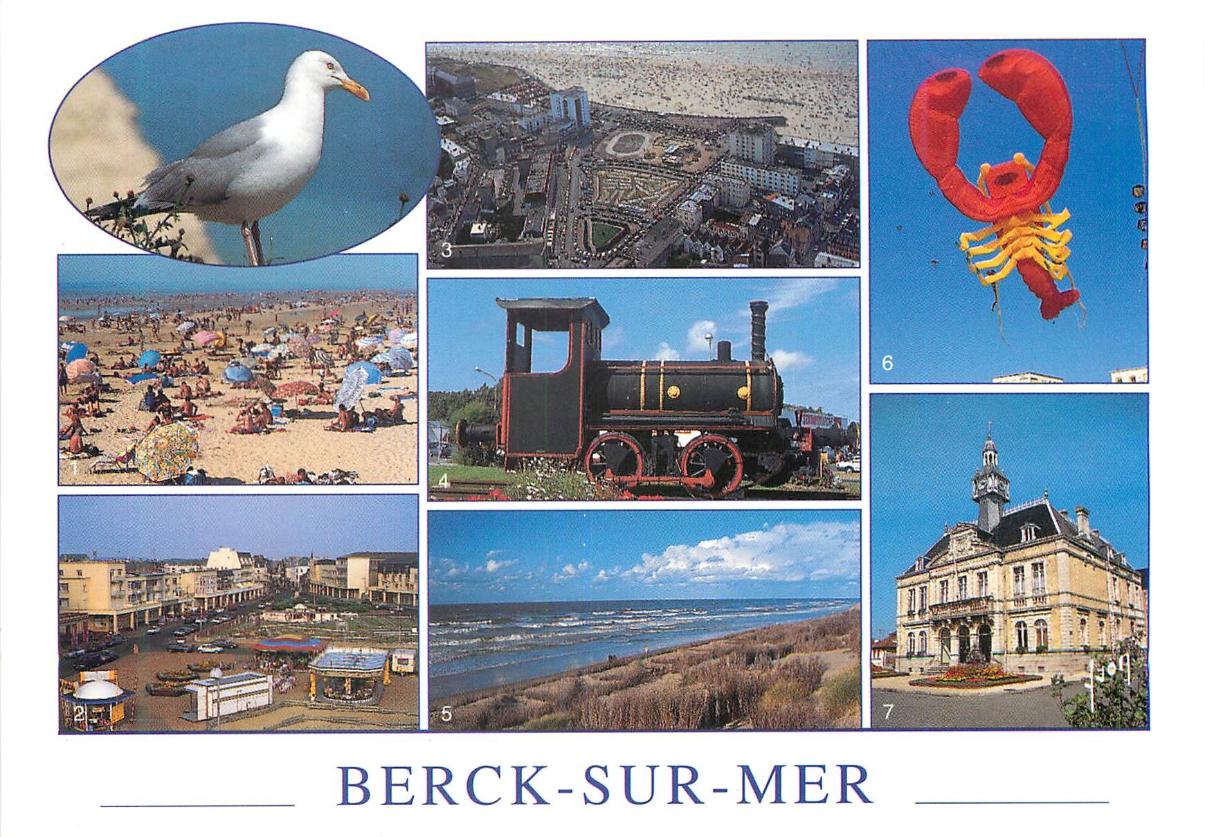 CPM Couleurs et Lumiere de France Berck sur Mer Pas de Calais La plage Place de l Entonnoir Vue aerienne L entree de Ber