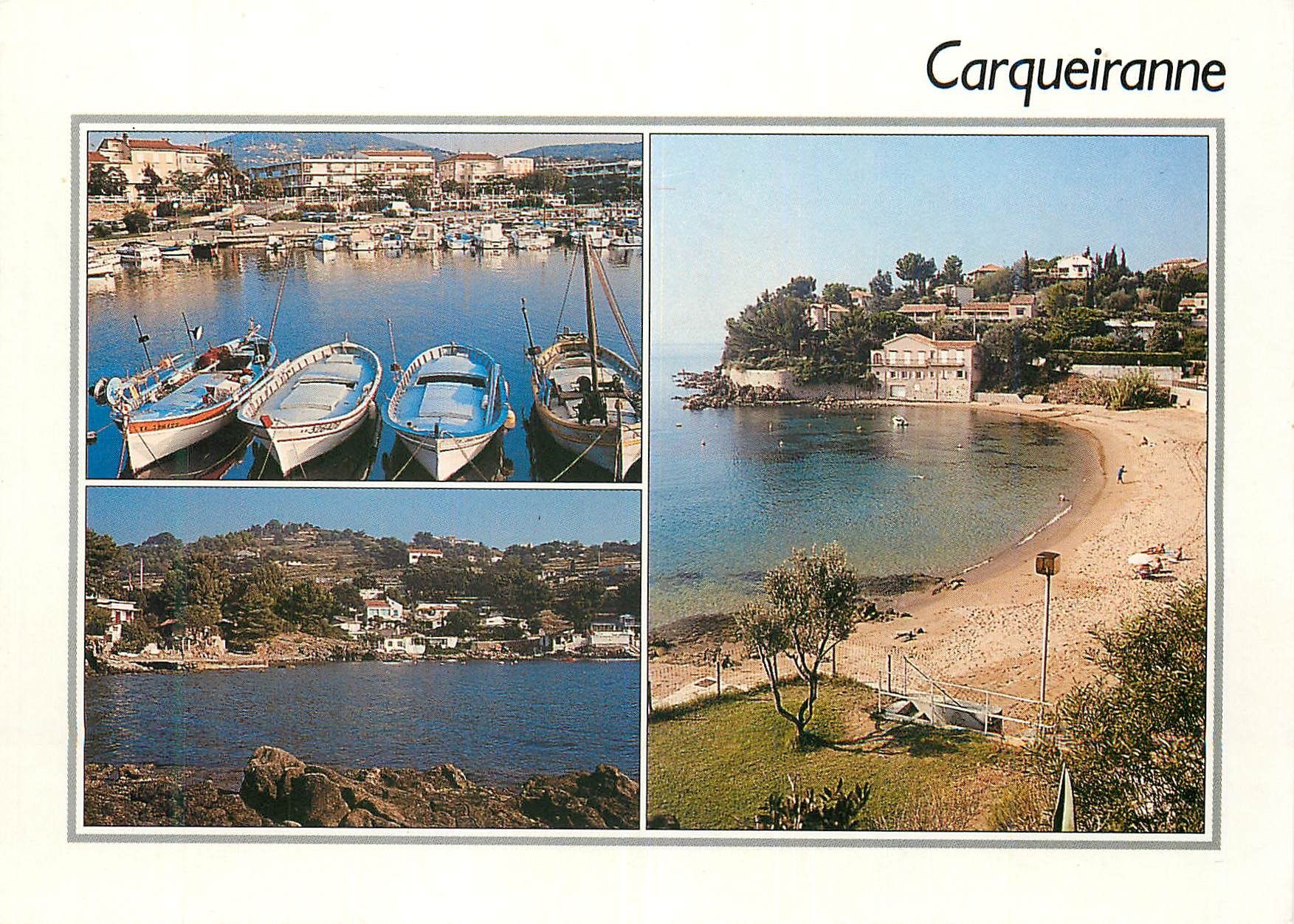 CPM Carqueiranne Var Le port des salettes Coupereau Plage du Pradon