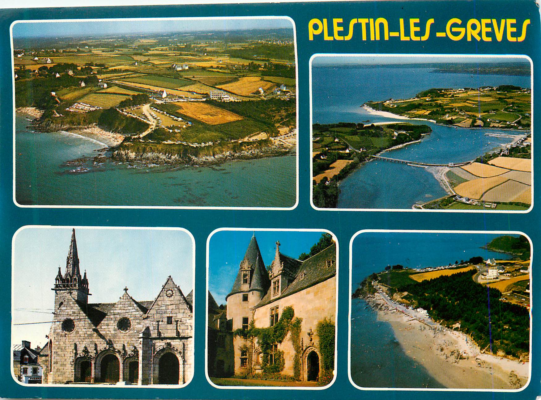 Plestin-les-Grèves — vue aérienne et monuments — Éditions d'Art 'JACK' Louanne