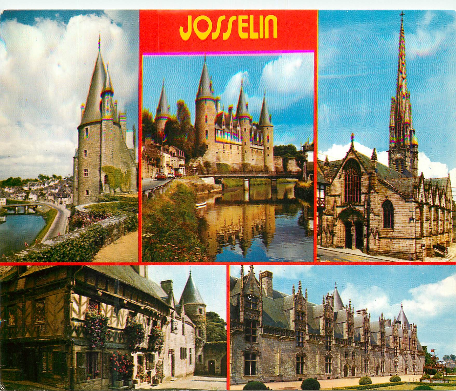 Josselin — Château, église N.D. du Roncier et maisons anciennes — Éditions d'Art 'JACK' n°23700