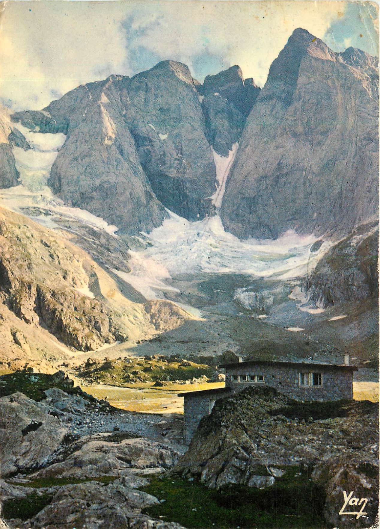 Refuge des Grandes Oulettes de Gaube — Glacier des Oulettes — Éditeur YAN n°1154