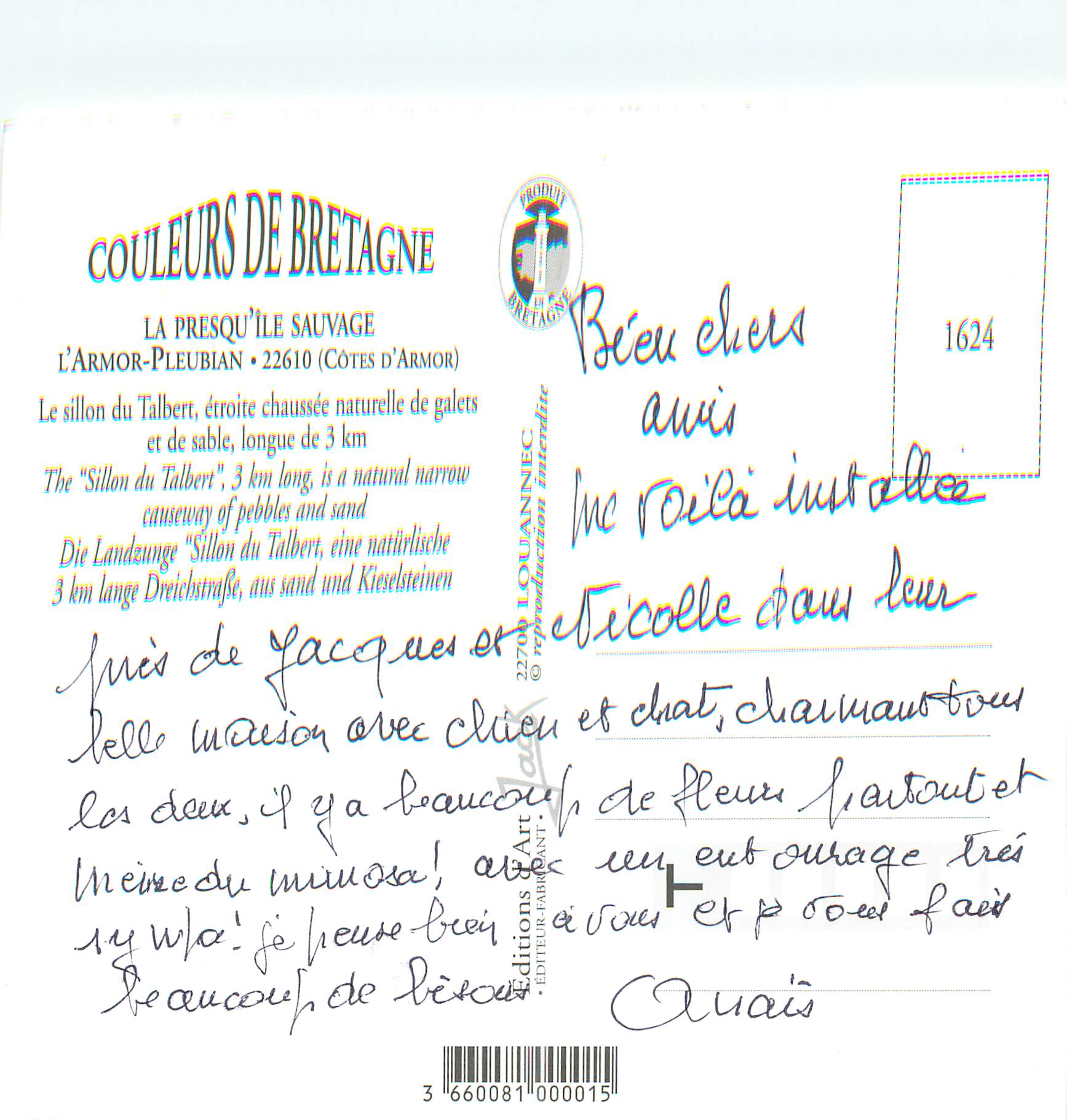 Le Sillon du Talbert — vue aérienne — Éditions Louannec — Verso