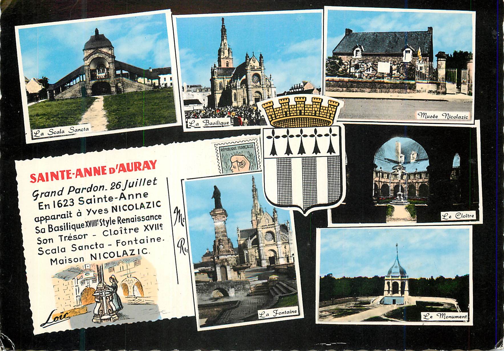 CPM Saint Anne d Auray Grand Pardon Juliet En Sainte Anne apparait a Yves Nicolazic Sa Basilique Style Renaissance Son T