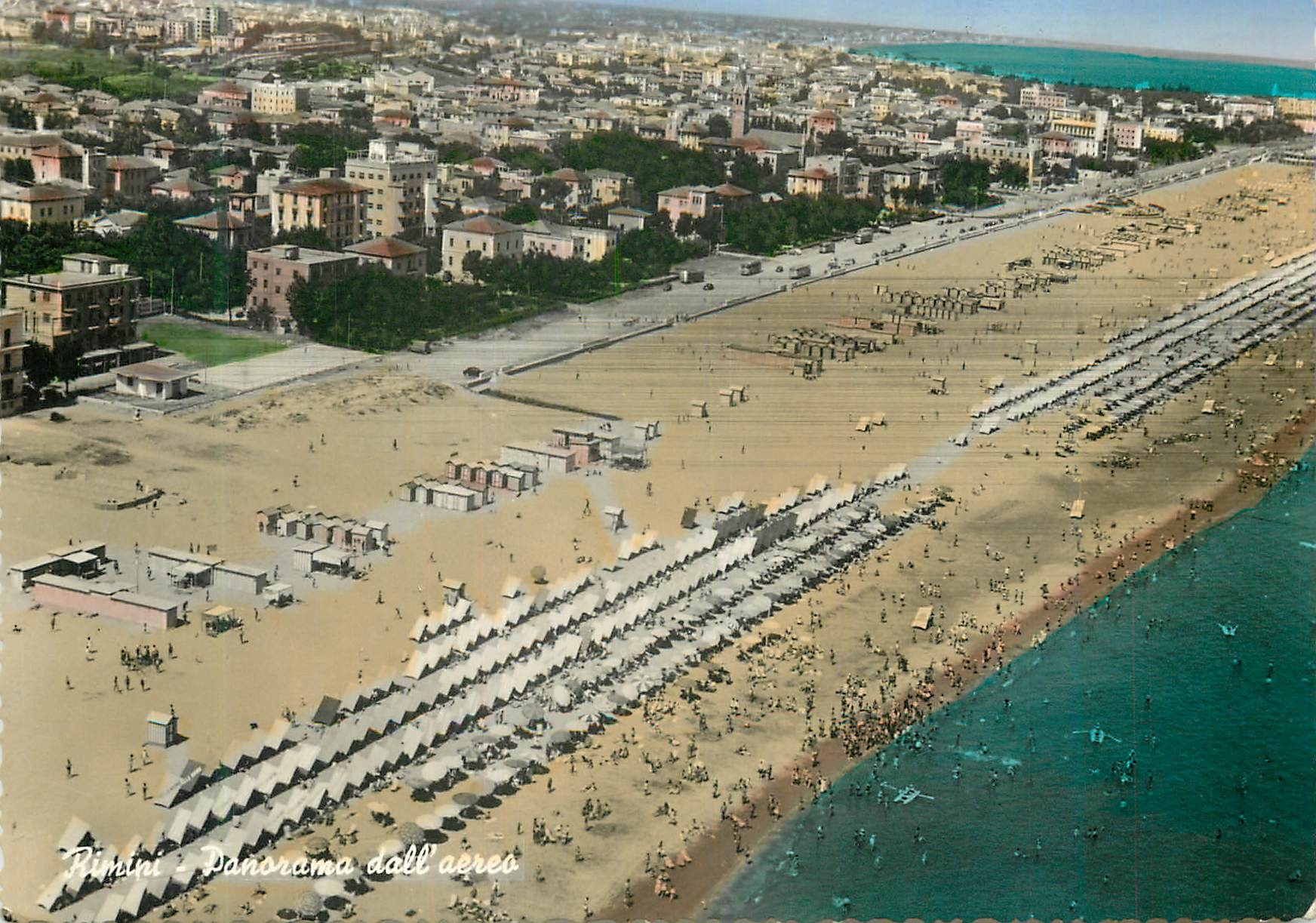 CPM Rimini Panorama vu d un Avion
