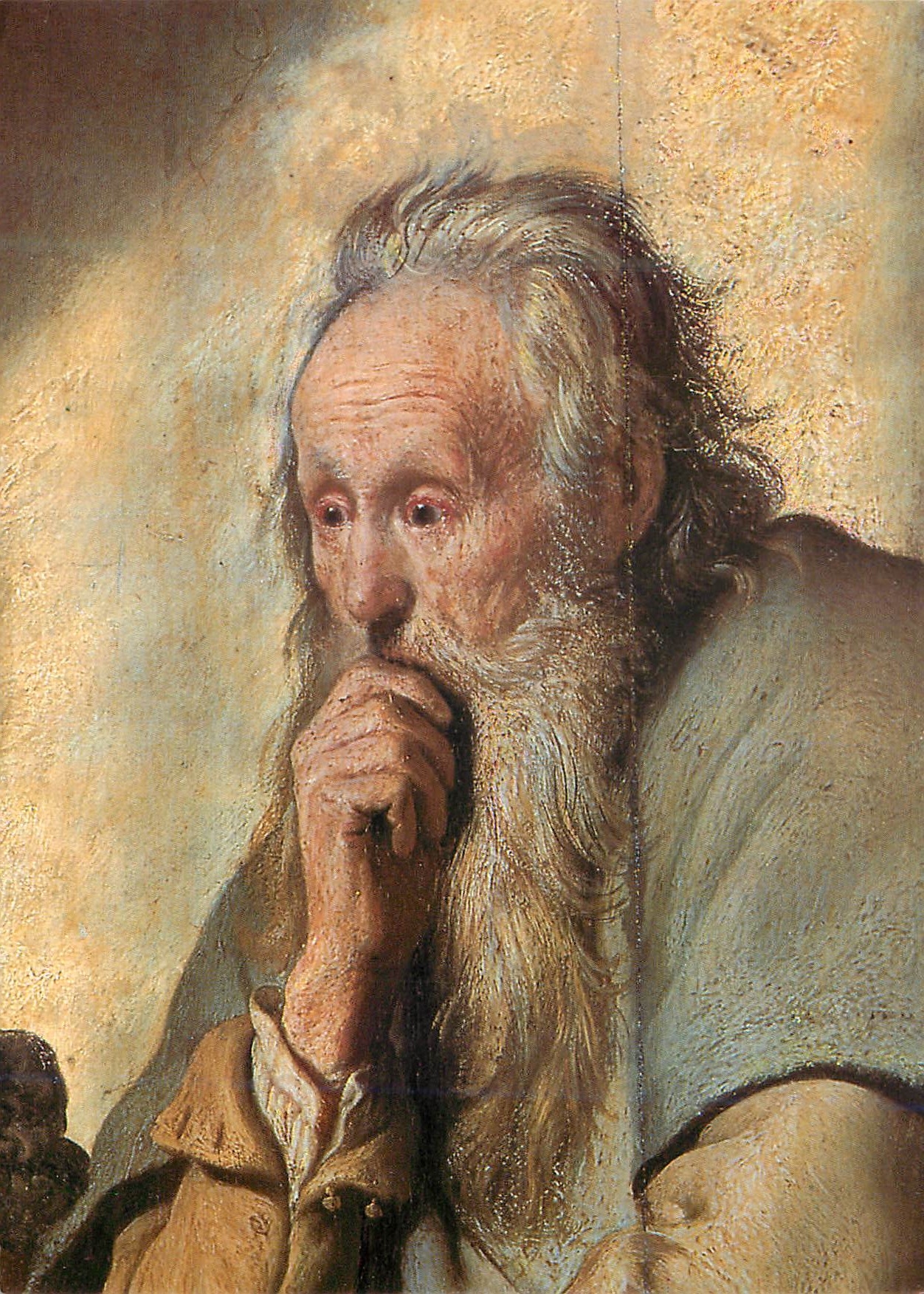 CPM Rembrandt Harmensz van Rijn Der Apostel Paulus im Gefangins Ausschnit Staatsgalerie Stuttgart