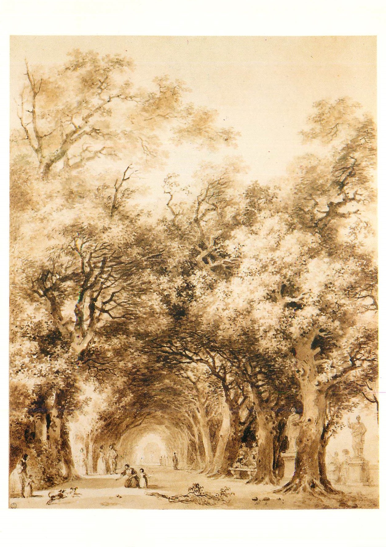 CPM Jean Honore Fragonard L allee ombreuse Lavis de bistre Musee du Petit Palais Paris