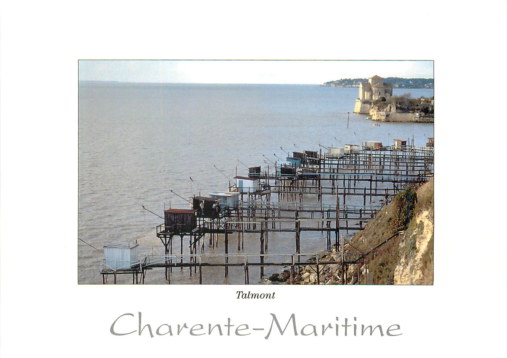 CPM Talmont Charente Maritime Les carrelets et l eglise