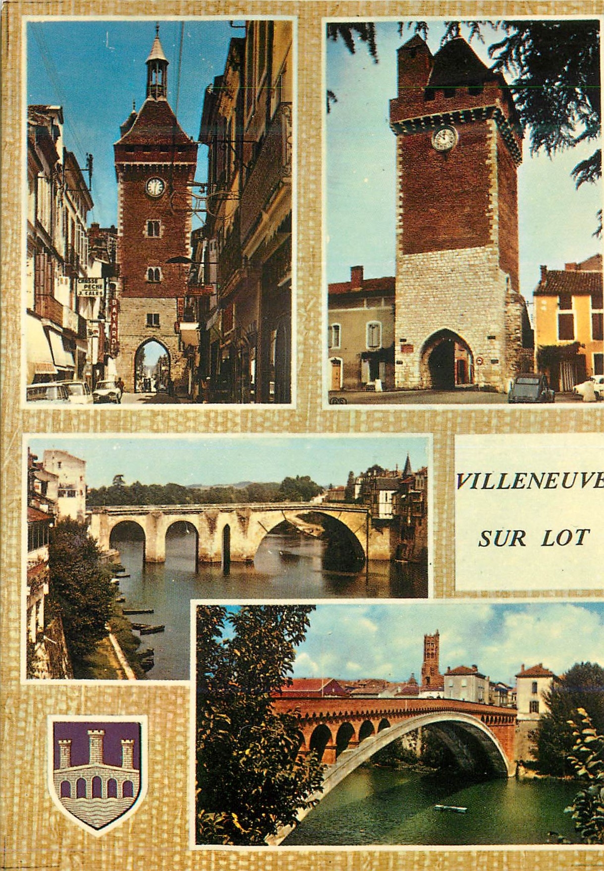 Villeneuve-sur-Lot — Portes, ponts et clocher — Éditeur Albi