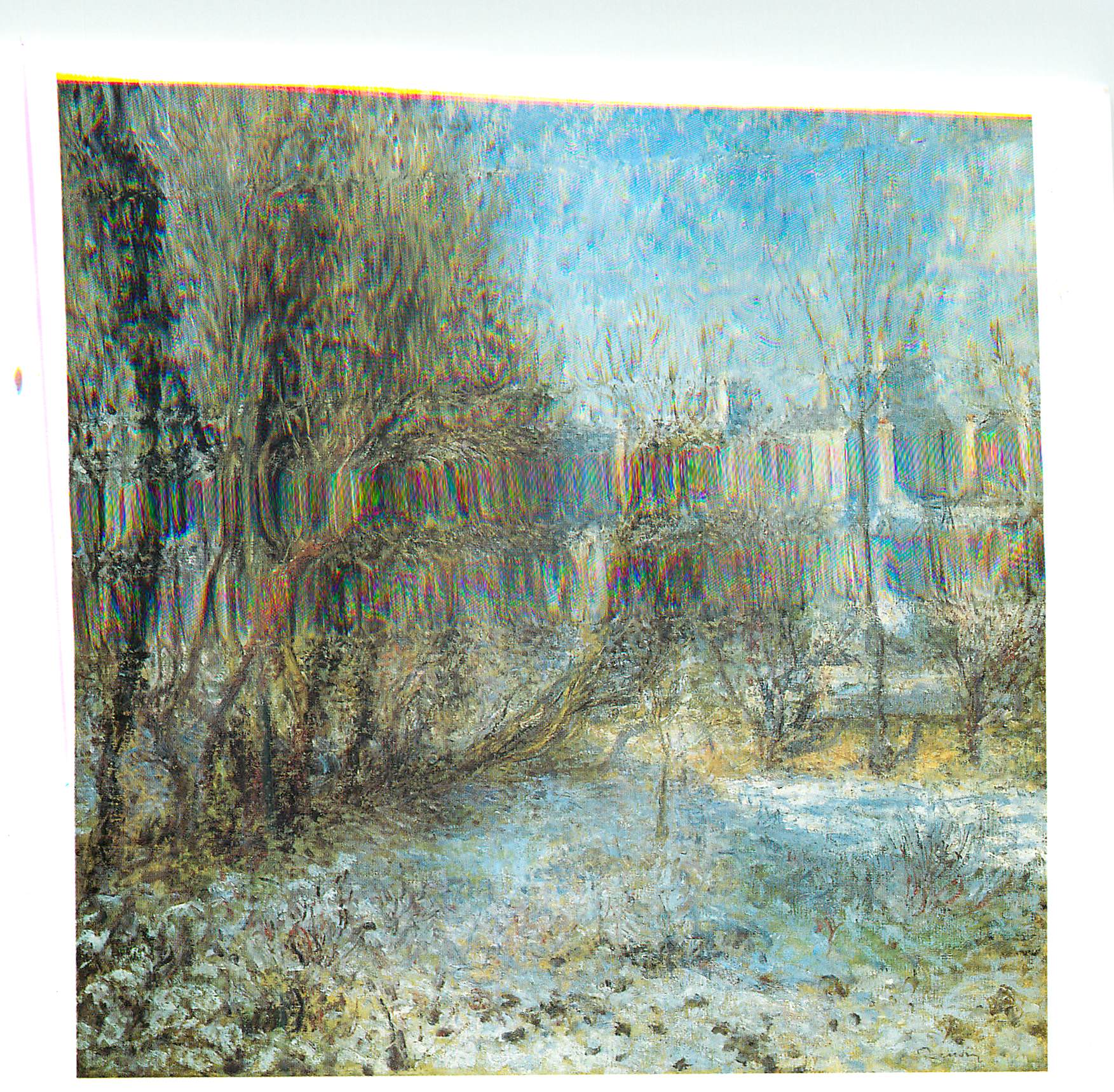 CPM Pierre Auguste Renoir Paysage de neige Haute sur toile Collection Jean Walter et Paul Guillaume