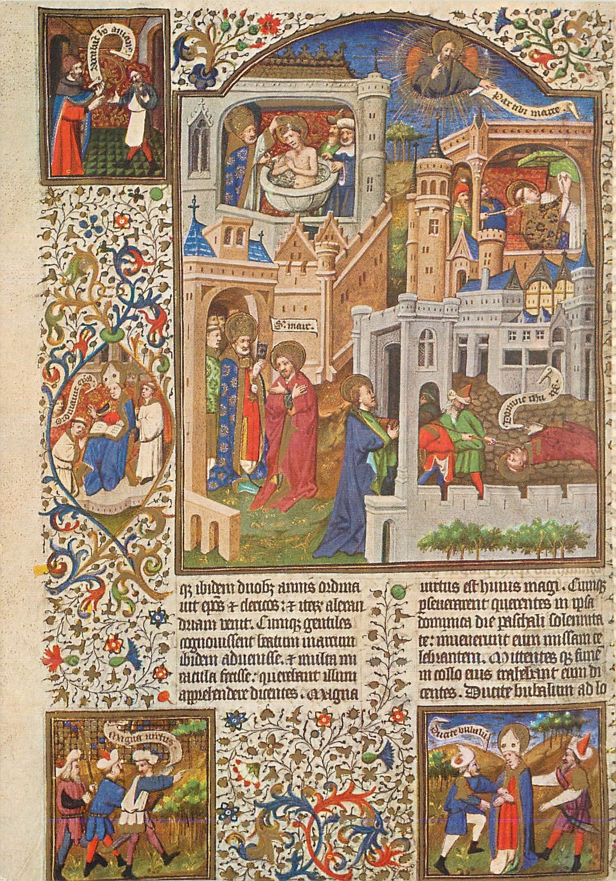 CPM Brevaire de Salisbury Episodes de la vie de Saint Marc