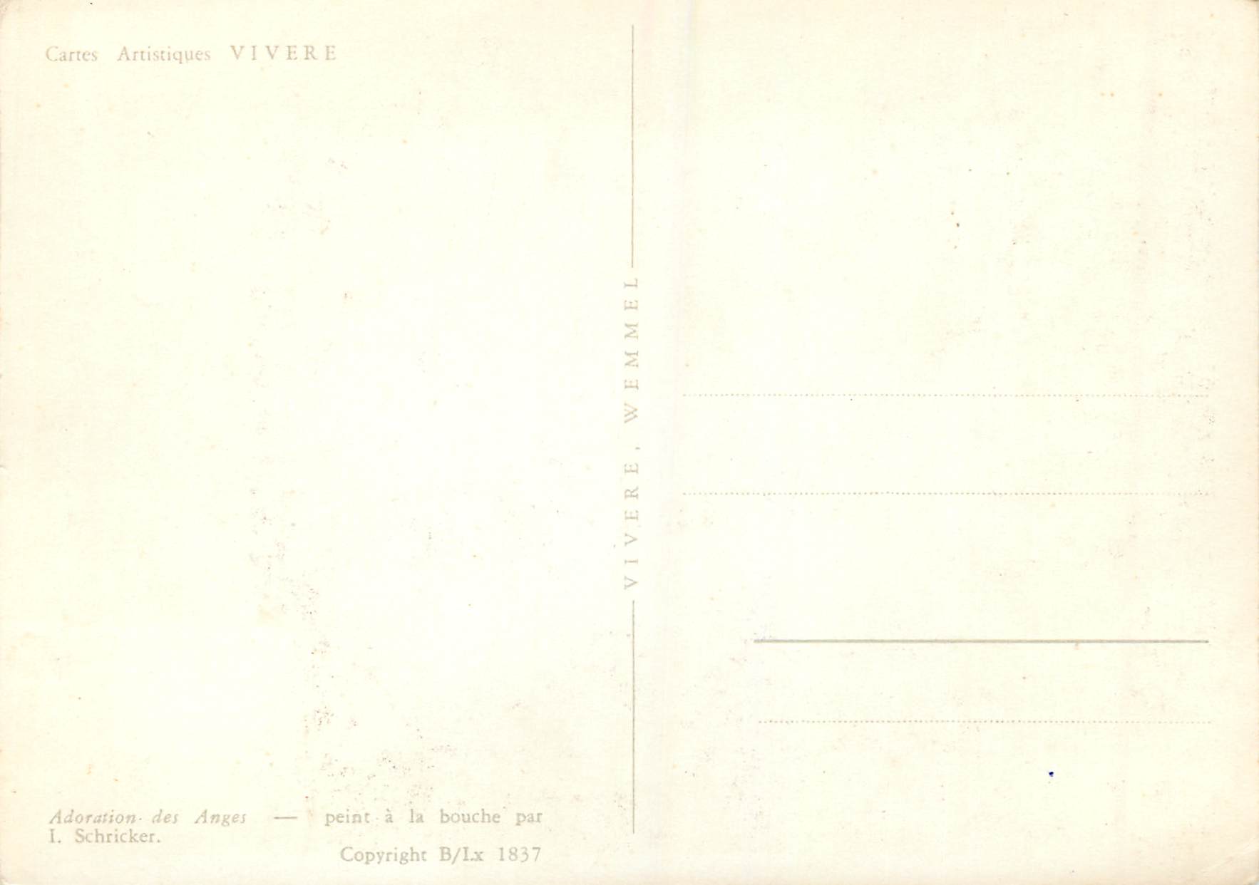 CPM Joyeux Noel Cartes Antiques Vivere — Rückseite
