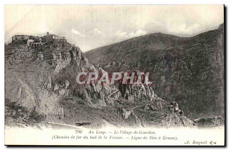 Tourrettes sur Loup - Ligne du Sud de la France - de Nice a Grasse - train - - CPA 