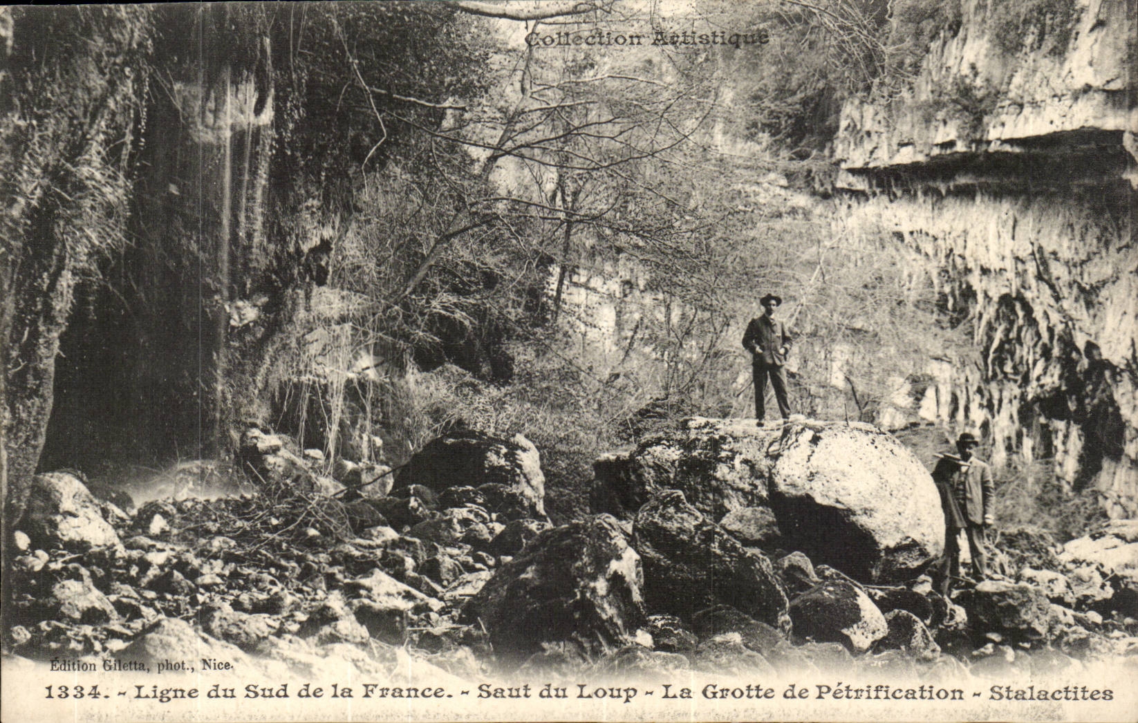 Environs de Nice - Ligne du Sud de la France - Saut du Loup - La Grotte de Petrification - Stalactites - CPA 