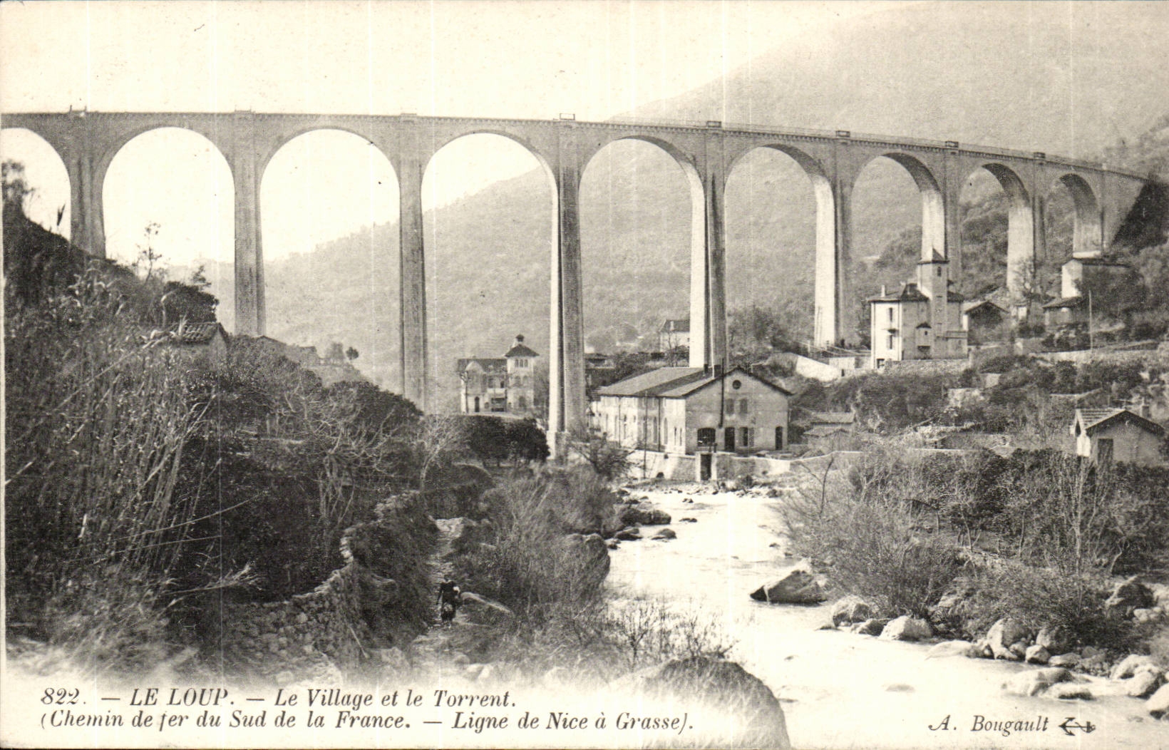 Le Loup - Le Village et le Torrent - Ligne de Nice a Grasse - Ligne du Sud de la France - CPA 