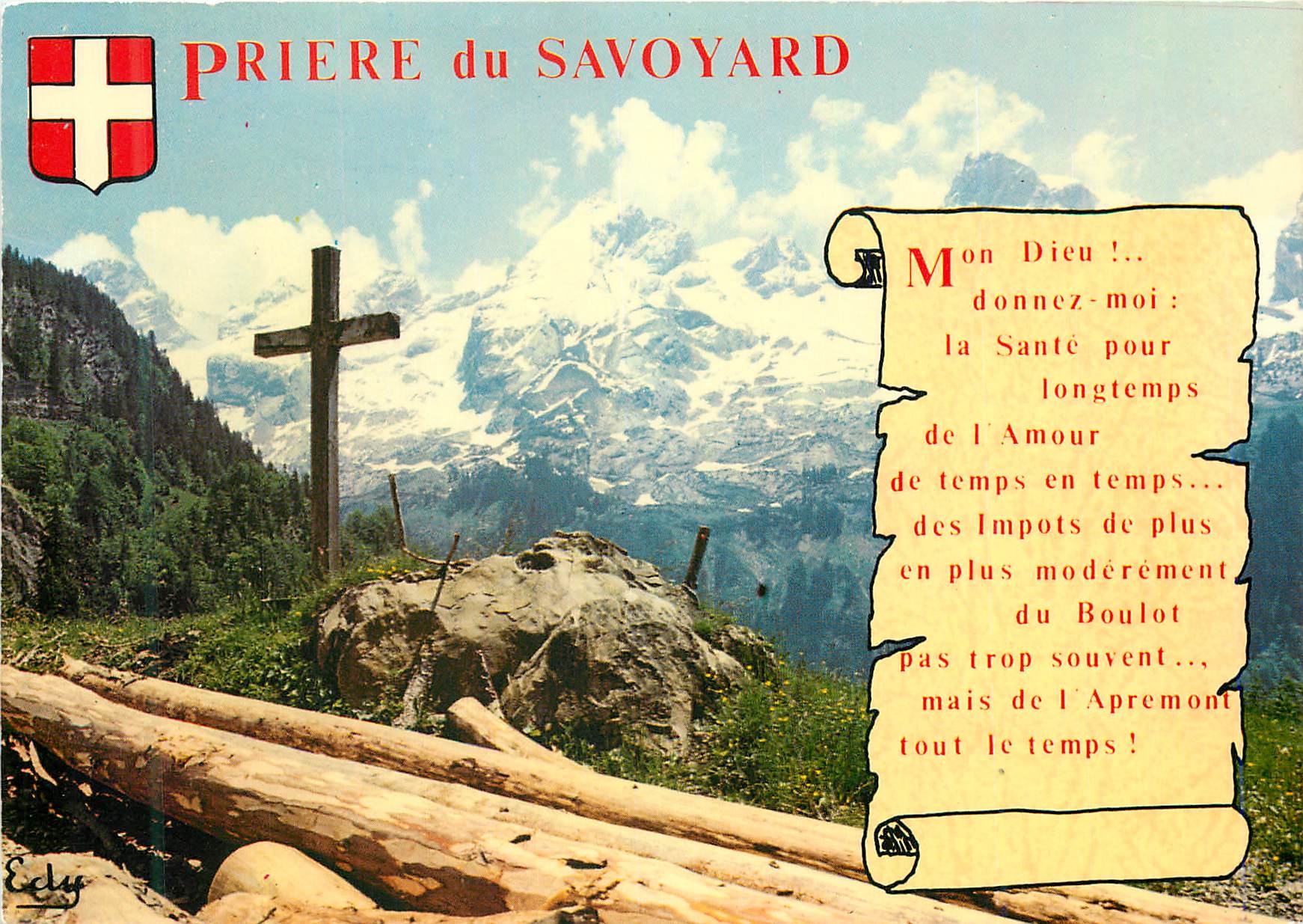 CPM Priere du Savoyard Images de Chez nous