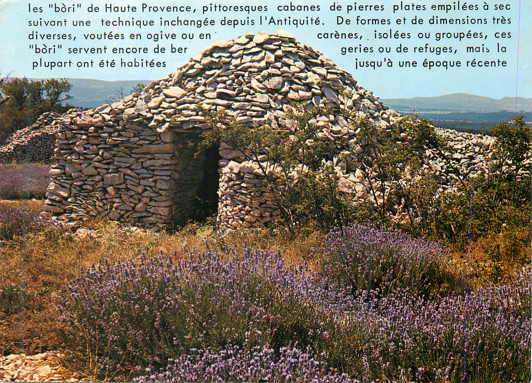 Les "bòri" de Haute Provence — cabanes en pierres plates — Édition Céleard, Titieuils-Oliviers