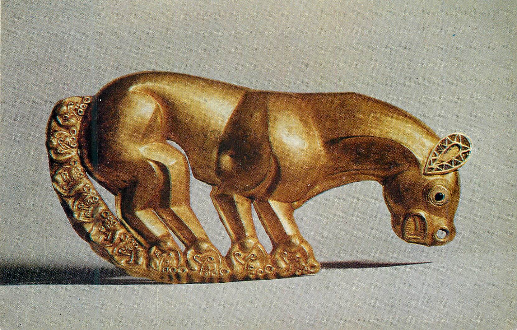 CPM Aurora Art Publishers Leningrad Buckle Panther Early 6th Century BC Gold