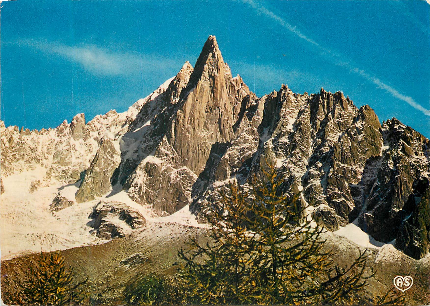 CPM Chamonix Mont Blanc Dominant la Mer de Glace l'Aiguille du Dru (3754 m)