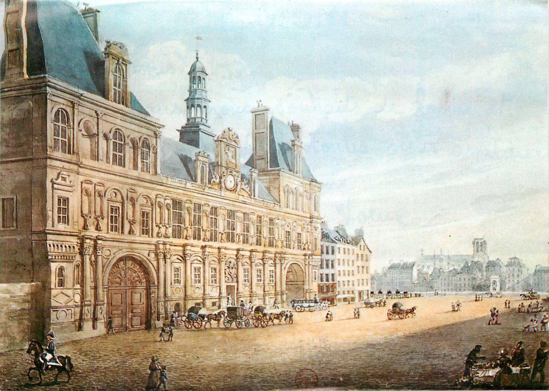 CPM C Civeton (1796 831) Vue de l'Hotel de Ville de Paris en 1819
