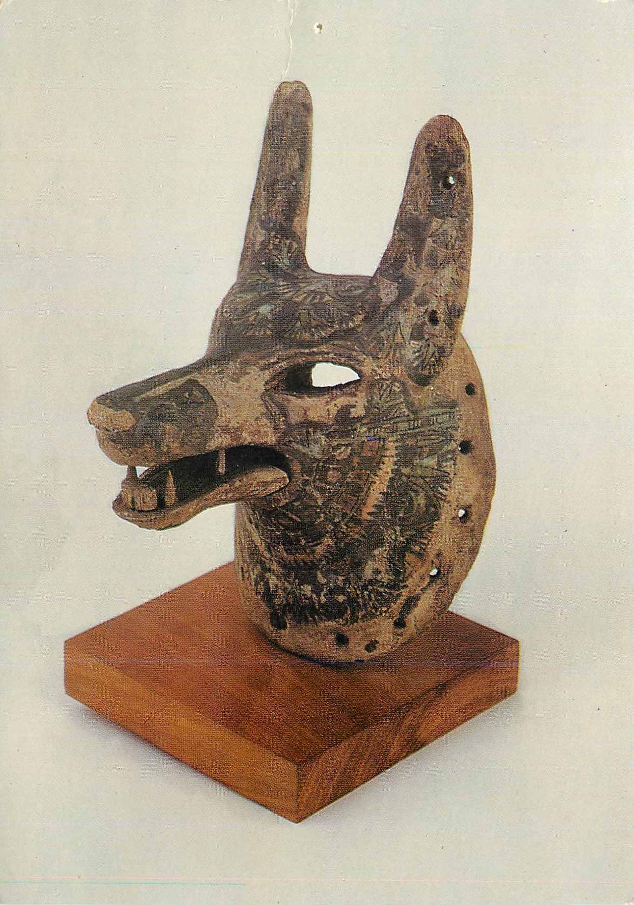 CPM Paris Musee du Louvre Departement des Antiquites Egyptiennes Tete d'Oracle Articulee