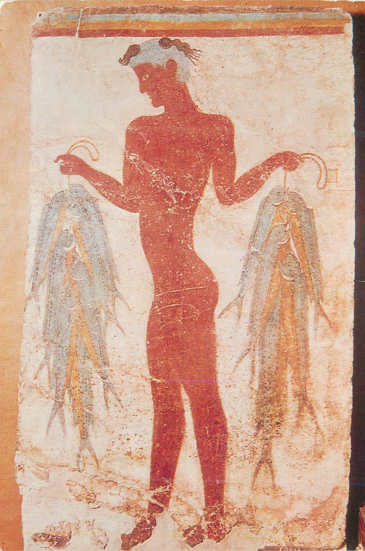 CPM Musee National Archeologique Athenes Thera Le Jeune Pecheur Fresco (vers 1500 av J C)