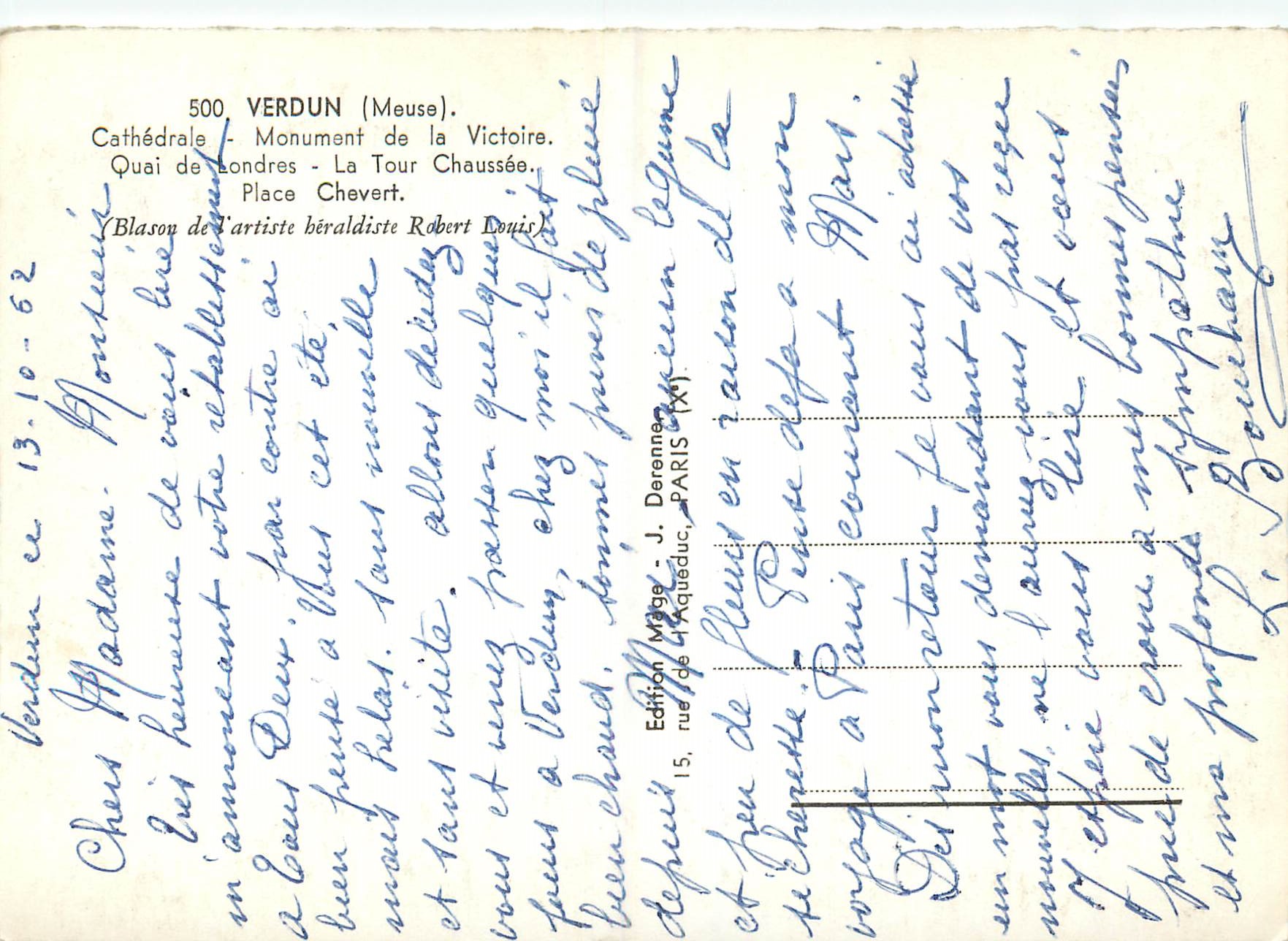 Verdun — Cathédrale, Monument de la Victoire, Quai de Londres, Tour Chaussée, Place Chevert — R. Louis — Reverso