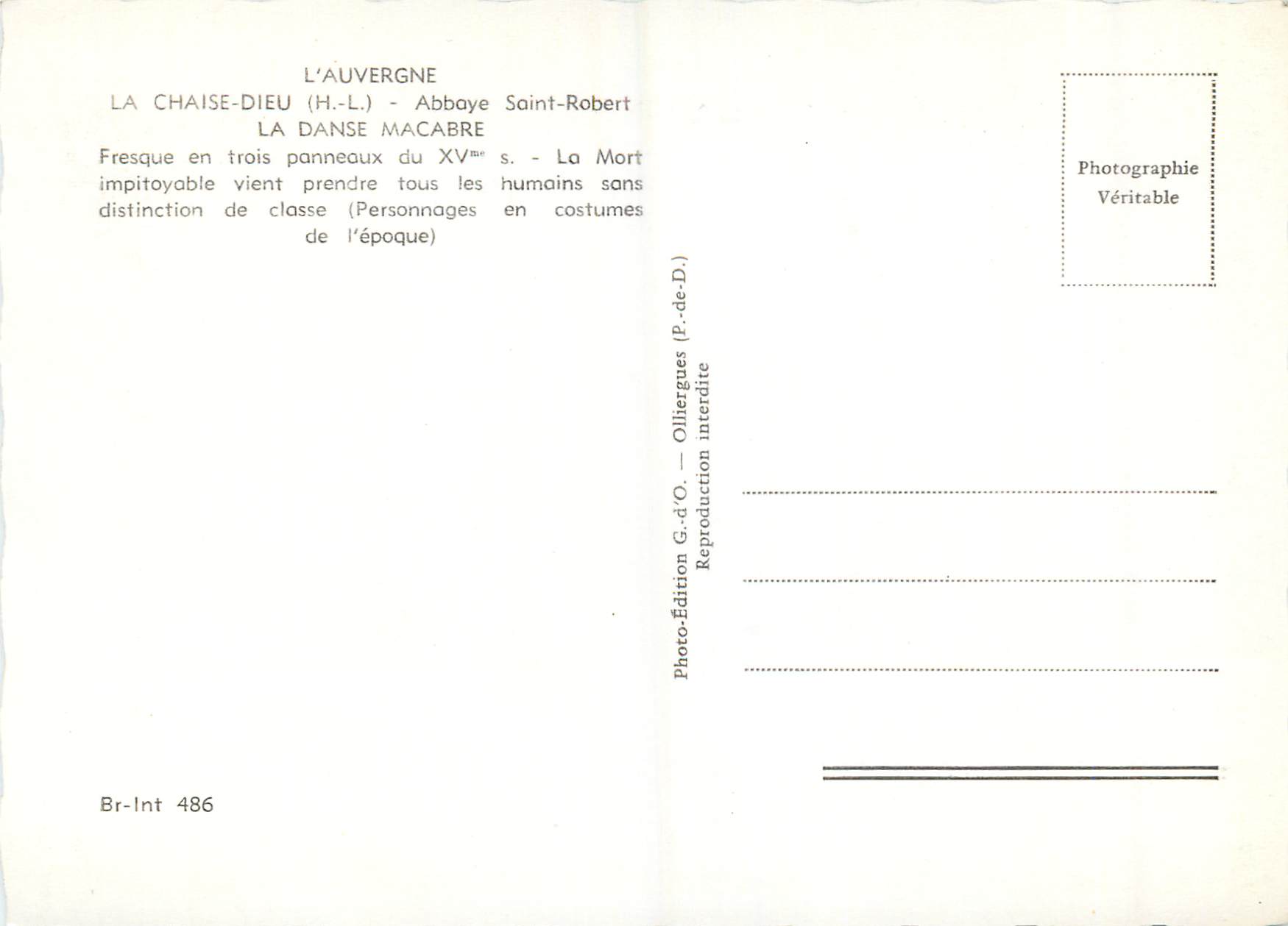 La Danse Macabre — Abbaye Saint-Robert, La Chaise-Dieu — Fresque du XVème siècle — Verso