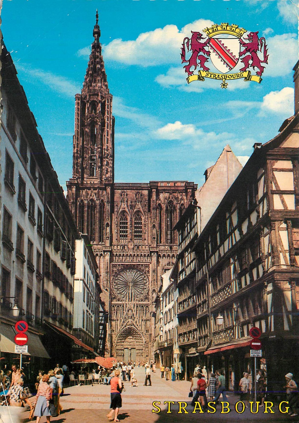 Strasbourg — Cathédrale et rue Mercière — Les éditions d'art MARASCO S.A. Strasbourg