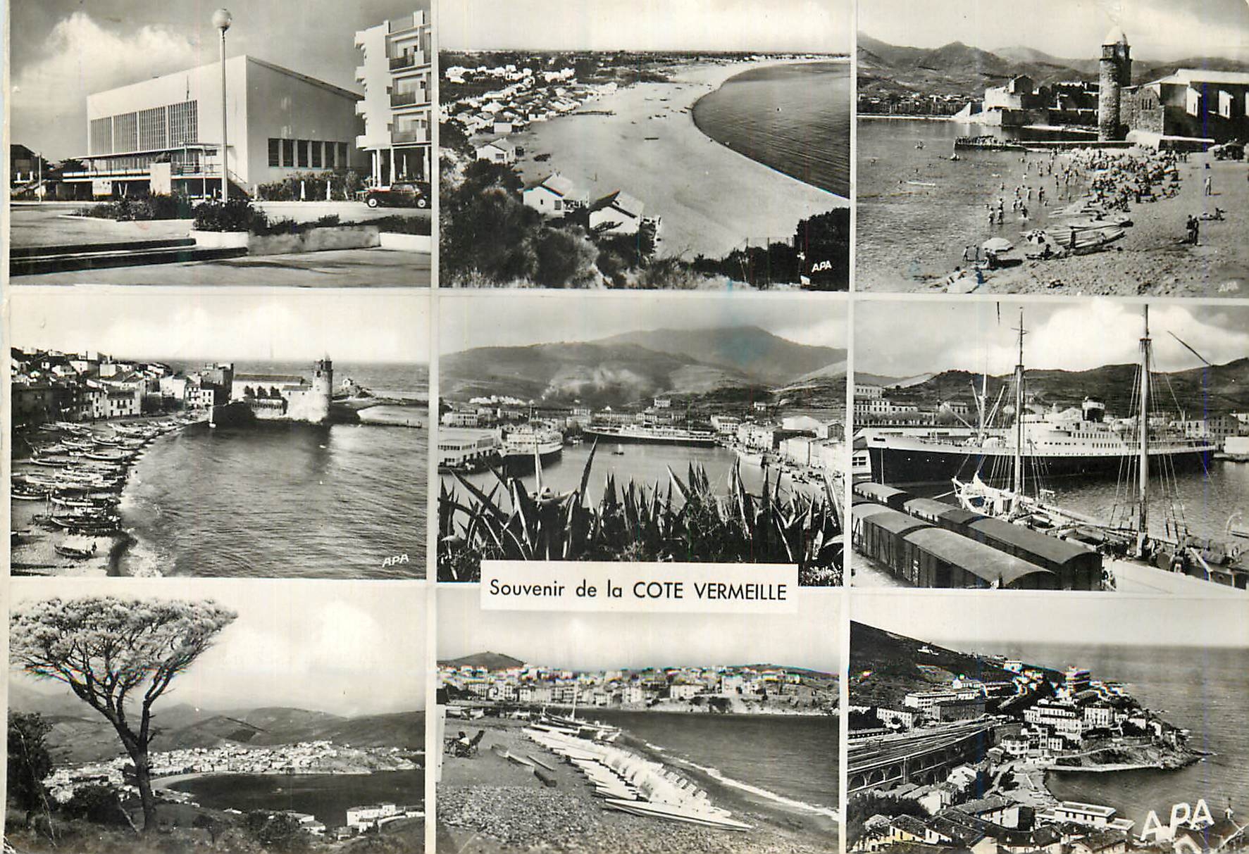 CPM Souvenir de la Cote Vermeille Canet Argeles Collioure Port Vendres Banyuls sur Mer