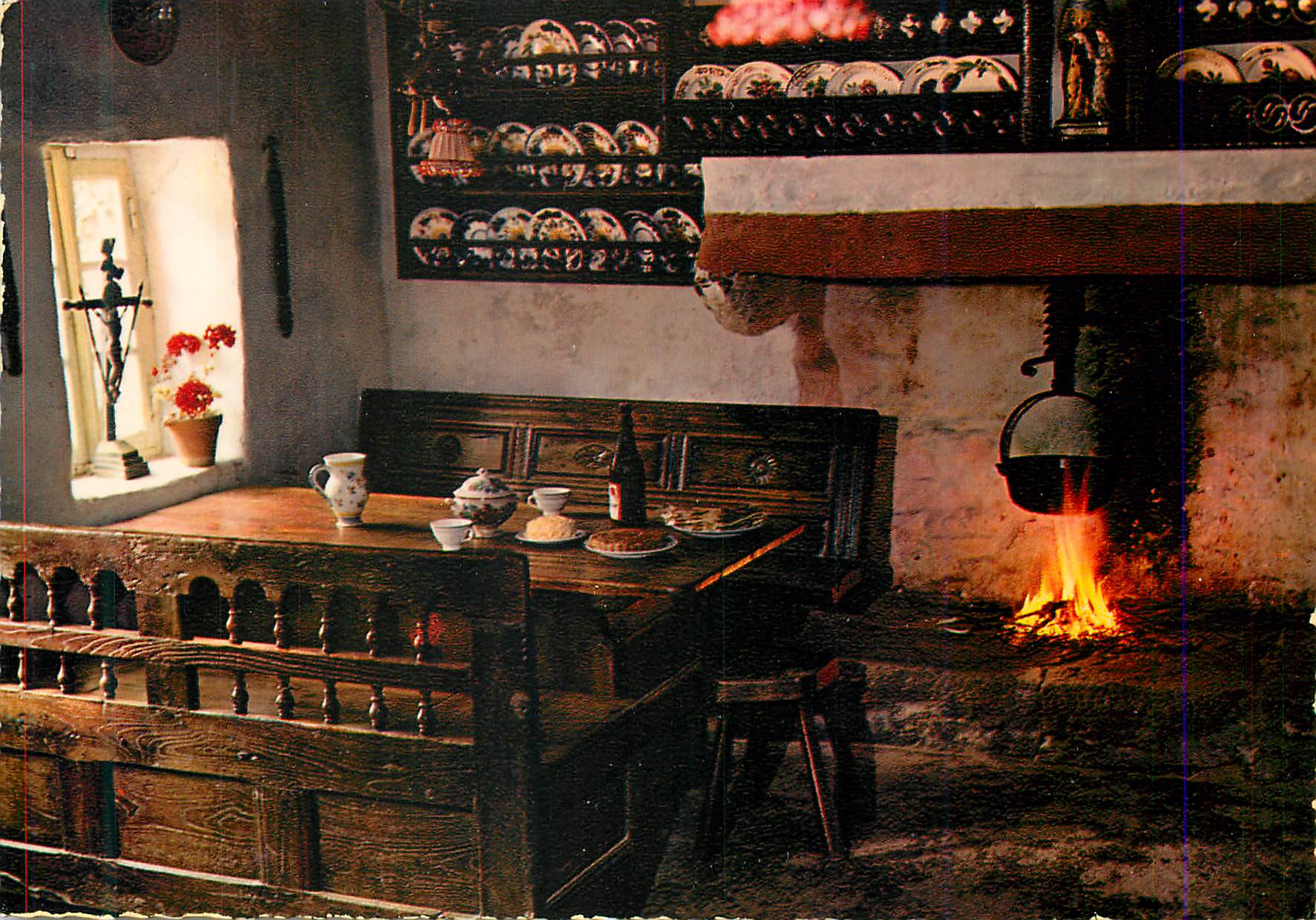 Intérieur de chaumière — Sainte-Anne-la-Palud — Éditions d'Art JOS