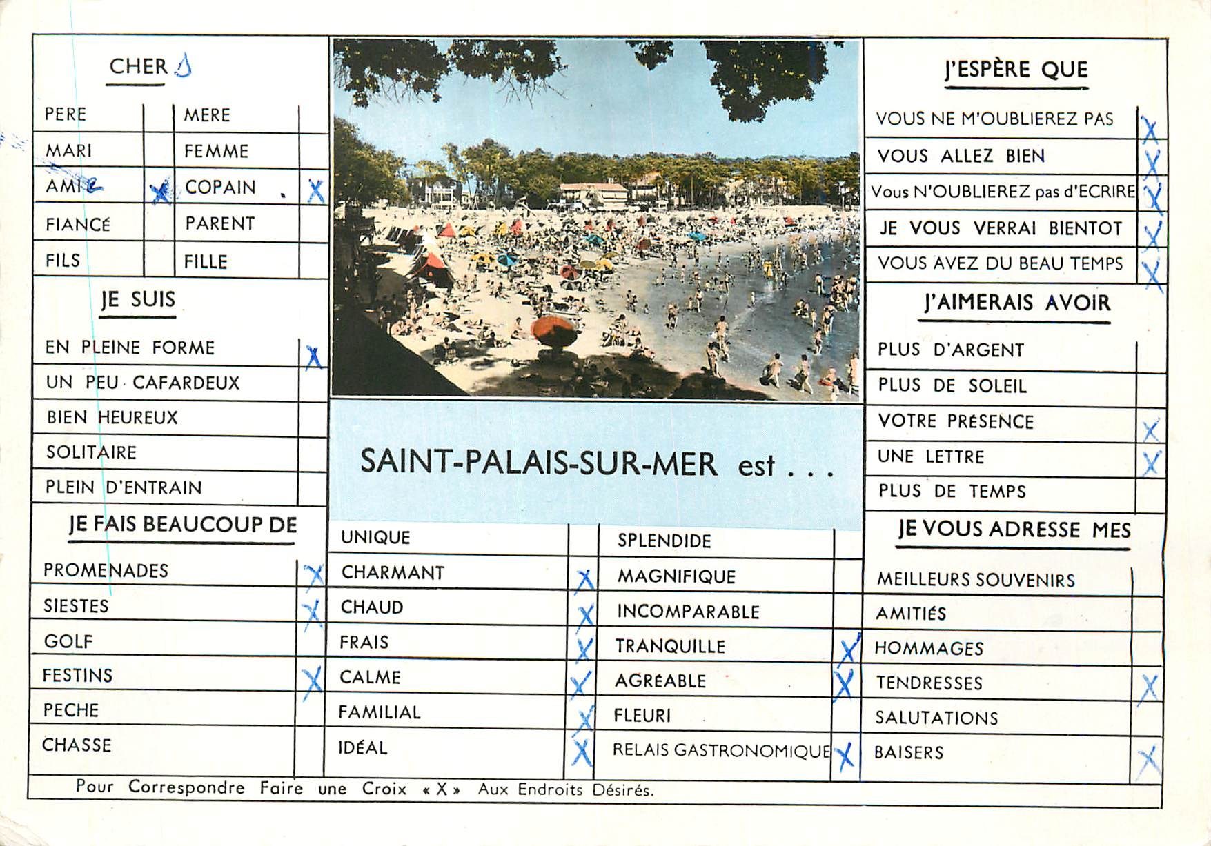 CPM Saint Palais sur Mer