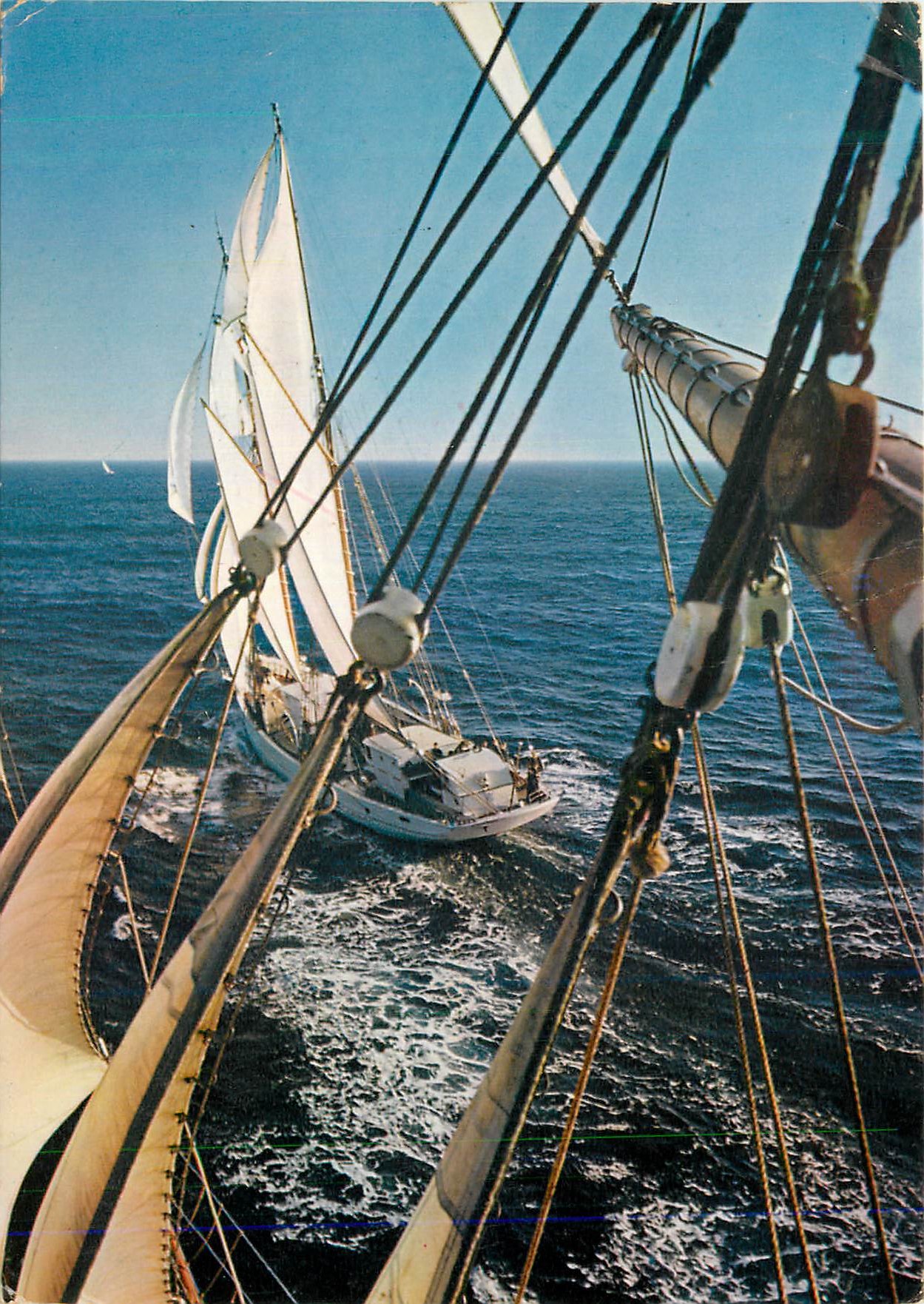 CPM Passion de la Voile (Florence Arthaud) La Belle Poule Vue de L'Etoile Bateau