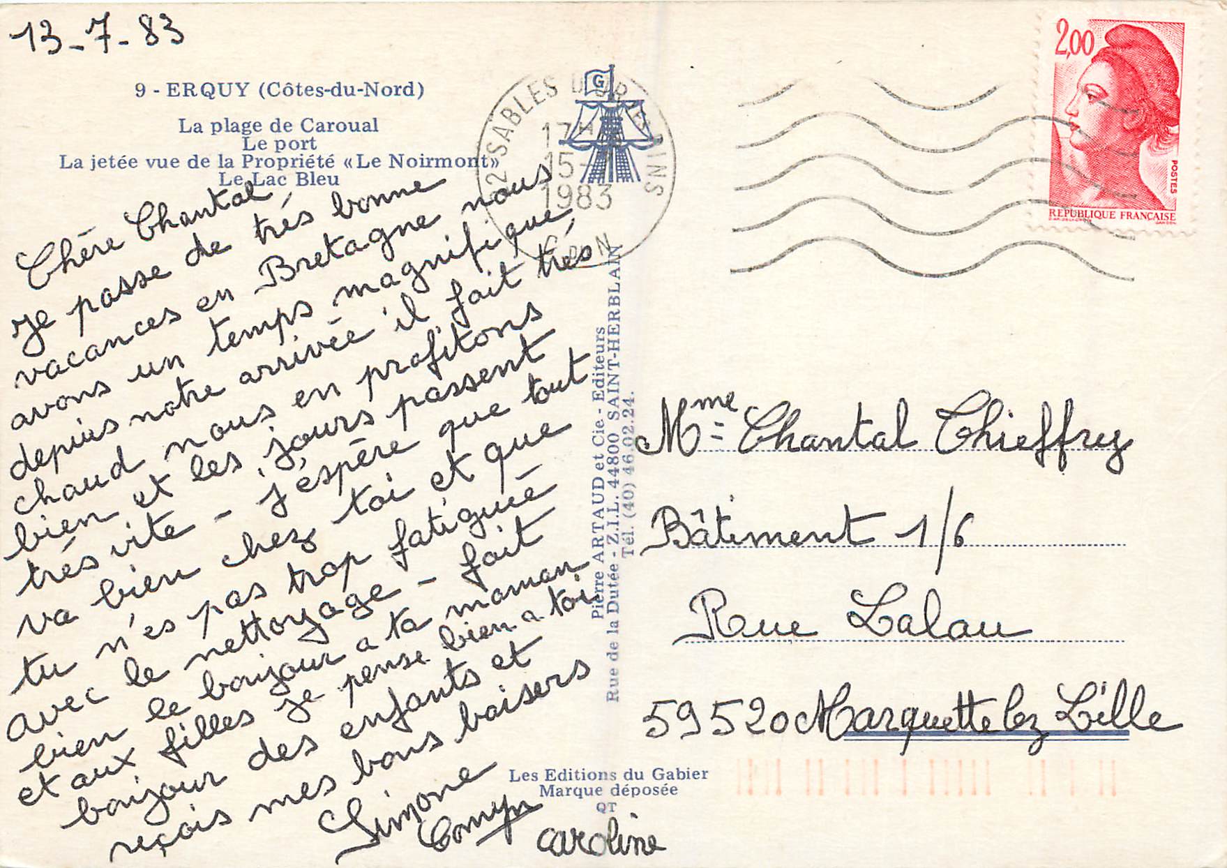 Erquy — vue panoramique — Pierre Artaud & Cie, Éditeurs — Reverso