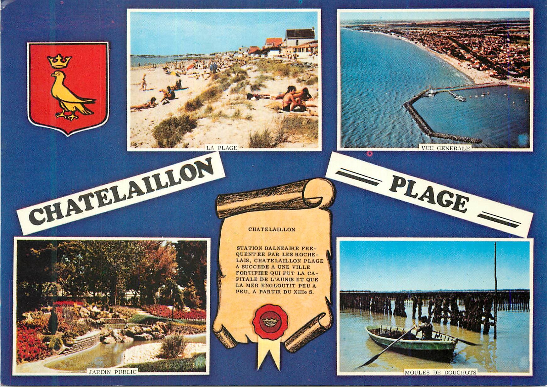 CPA Chatelaillon Plage (Ch Mme) La plage Vue generale Jardin public Moules de Boucicots