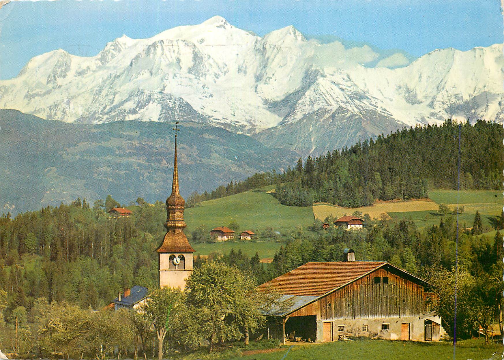 CPA L'Ete dans les Alpes Village Savoyard au Pays du Mont Blanc