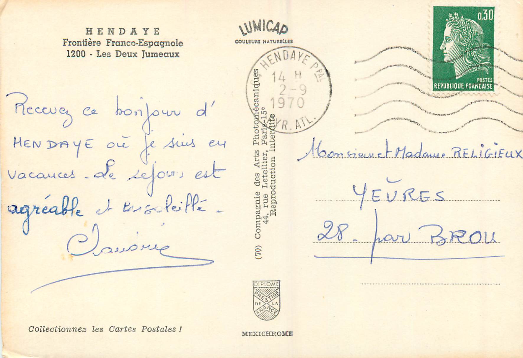 Les Deux Jumeaux — Hendaye, frontière Franco-Espagnole — Lumicap — Reverso