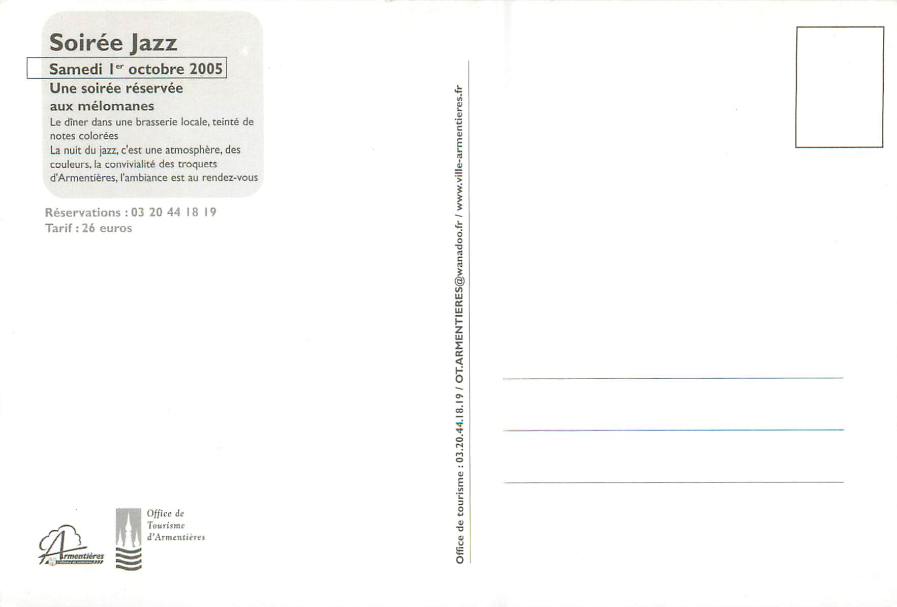 CPM Soiree Jazz Samedi Ier Octobre 205 Armentieres — Verso