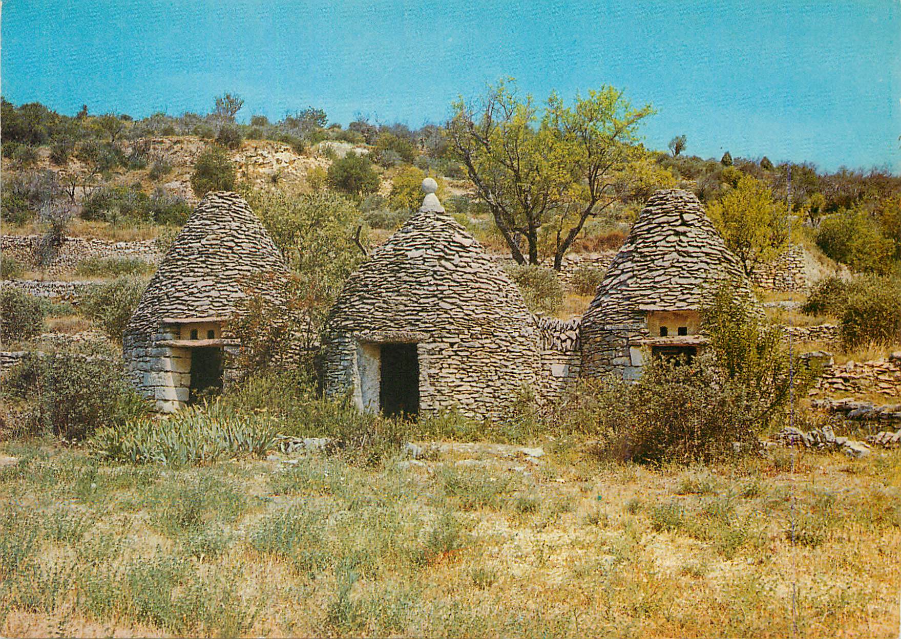 CPM Les Beaux Sites de Provence Maisonnettes de Pierres Seches Appelees Bori en Provencal